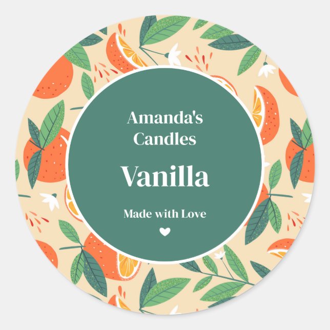 Adesivo Artesanato da Vela do Padrão Retroativo da Fruta d (Frente)