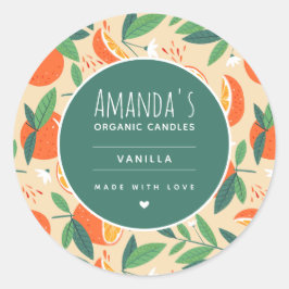 Adesivo Artesanato da Vela do Padrão Retroativo da Fruta d