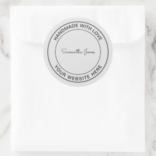 Adesivo Artesanato de amor feito à mão - Fazer negócios