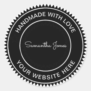 Adesivo Artesanato de amor feito à mão - Fazer negócios