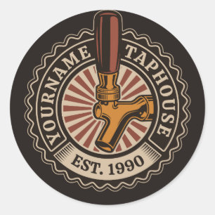 Adesivo Artesanato DE NOME Personalizado Bar de cervejaria