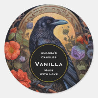 Artesanato de Vela Gótica Preta Raven Escura