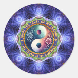 Adesivo Artesanato Fractal Bússola da Vida Direção Equilíb