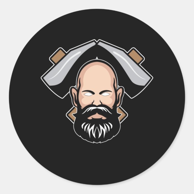 Adesivo Artesão de Barba Irritada - Ferramentas Fortes (Frente)