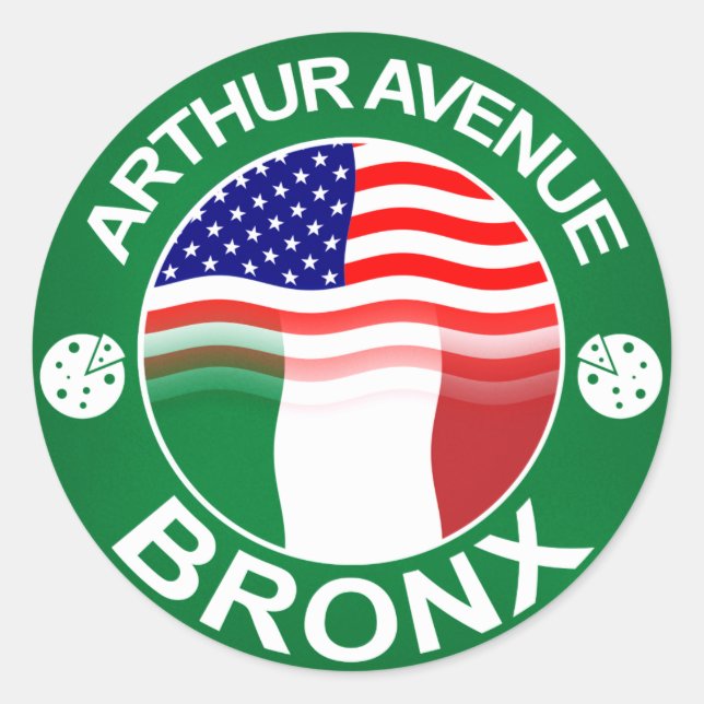 Adesivo Arthur Ave Bronx Italiano Americano (Frente)