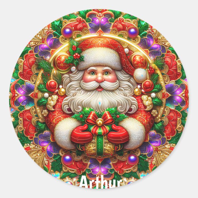 Adesivo ARTHUR ~ SHINY PAPAIS NOEIS Natal ~ (Frente)