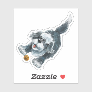 Adesivo Artigos de papelaria desgrenhado do cão de