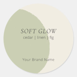 Adesivo Artisan Candle Lid Sage Minimalist Scent Sticker