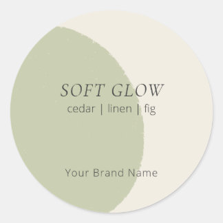 Adesivo Artisan Candle Lid Sage Minimalist Scent Sticker