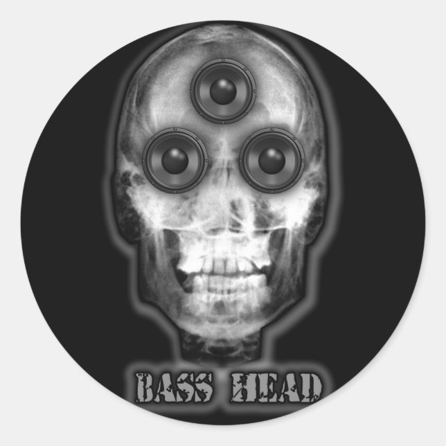 Adesivo Artista BASS HEAD Dubstep (Frente)