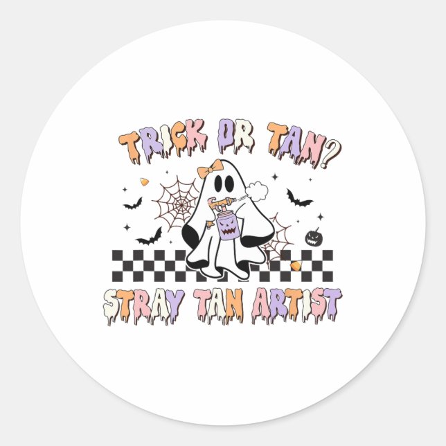 Adesivo Artista De Bronzea De Spray Retroativo Halloween F (Frente)