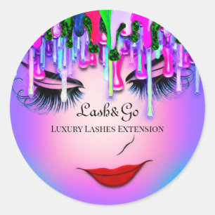 Adesivo Artista de maquiagem Lashes Roxos Produto Brilho V
