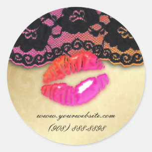 Adesivo Artista de maquilhagem Lábios brilhantes Cor-de-ro