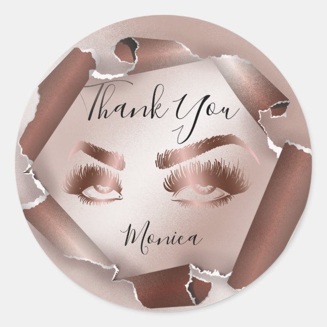 Adesivo Artista de maquilhagem Rolha Olho Brown Bela Olhos (Frente)