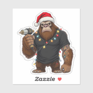 Adesivo Artista de Tatuagem Bigfoot Sasquatch Natal
