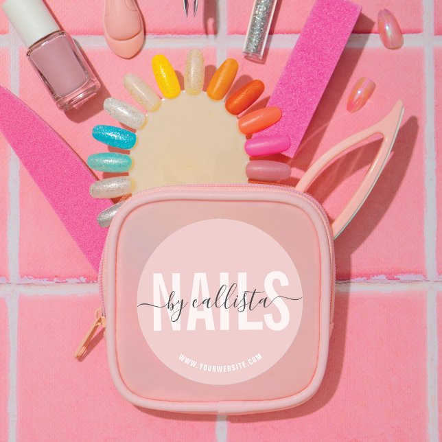 Adesivo Artista de unhas da tipografia simples e elegante (Criador carregado)