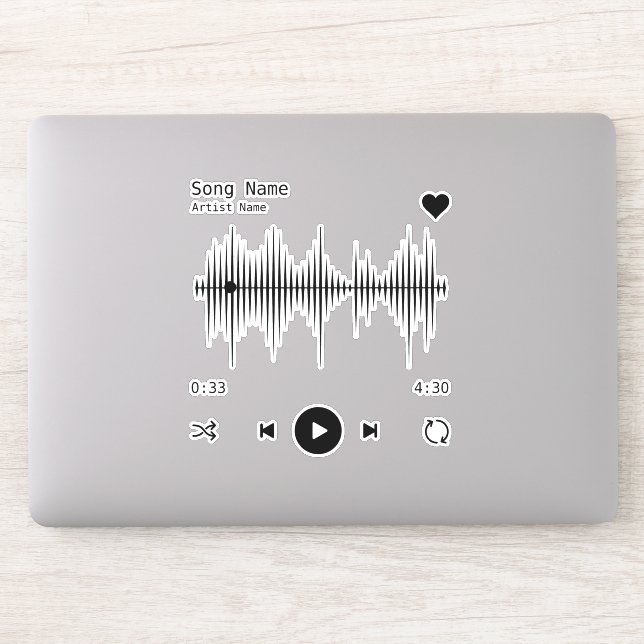 Adesivo Artista e Música do Player Personalizado (Computador)
