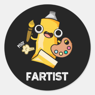 Adesivo Artista Engraçado Fartista Pun Dark BG