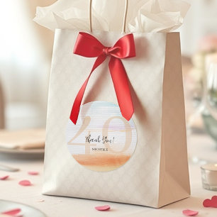 Adesivo Artista Moderno Arco-Íris Obrigado Aniversário