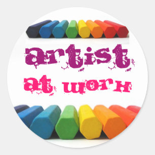Adesivo Artista no trabalho