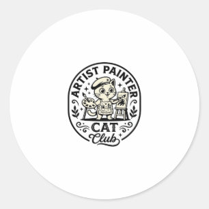 Adesivo Artista Pintor Gato Gato Engraçado Gráfico - Artis