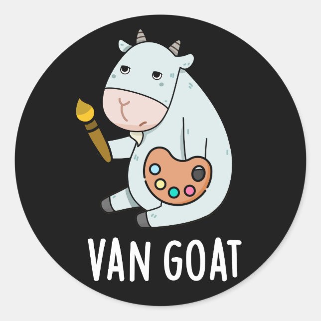 Adesivo Artista Van Goat Funny Pun Dark BG (Frente)
