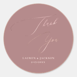 Adesivo ArtsApp Rosa Dourado Empoeirado Agradecimento DIY 