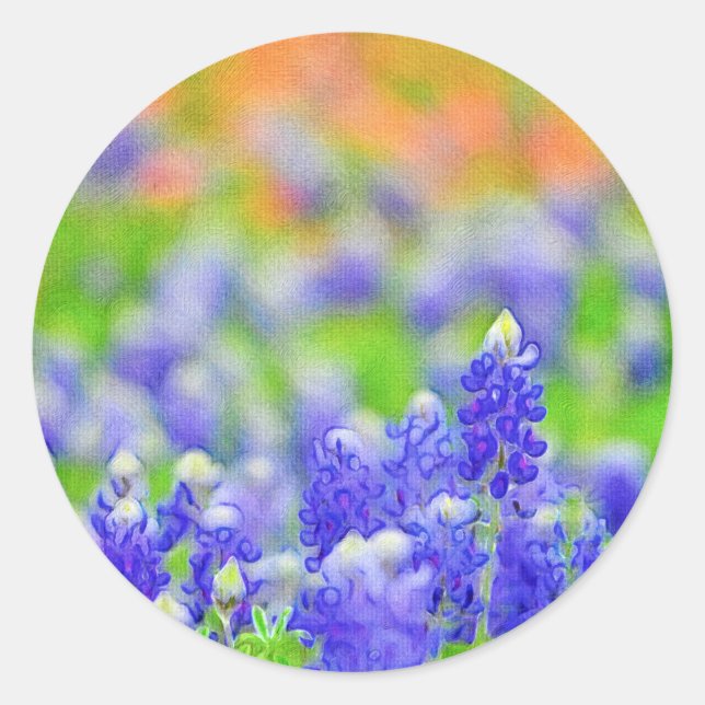 Adesivo Artsy Bluebonnet e Indian Paintbrush Sticker (Frente)