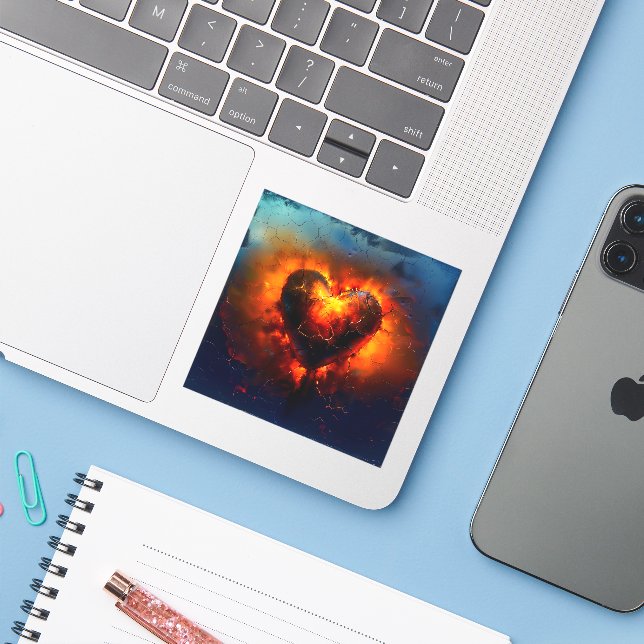 Adesivo Artsy Heart (Notebook com iPhone)