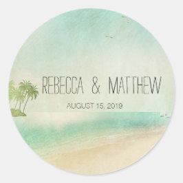 Adesivo Artsy Retro Vintage Peaceful Beach Casamento Custo