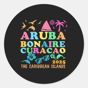 Adesivo Aruba Bonaire Curaçao 2025 Ilha Viagem Caribenha