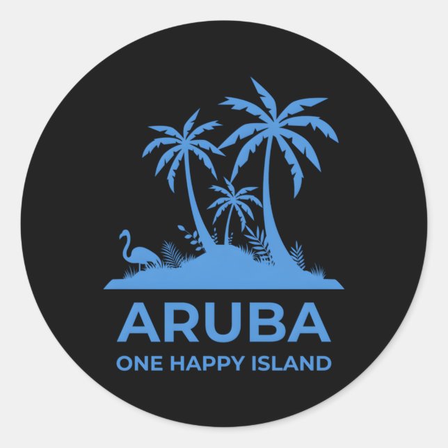 Adesivo Aruba One Happy Island (Frente)