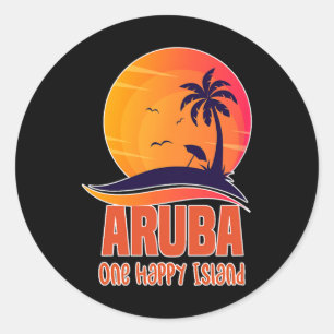Adesivo Aruba One Happy Island Beaulinda Sunset Beach