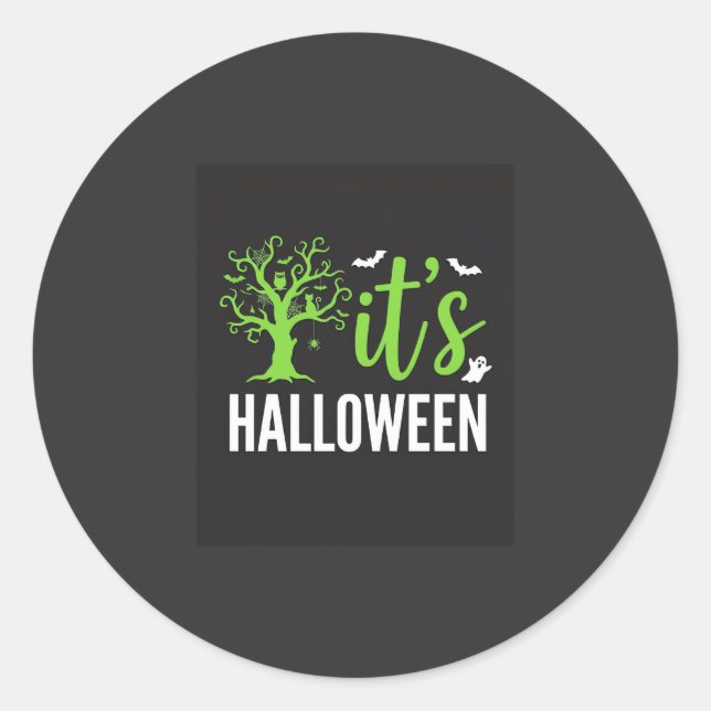 Adesivo Árvore Assustadora do Halloween com Morcegos Desig (Frente)