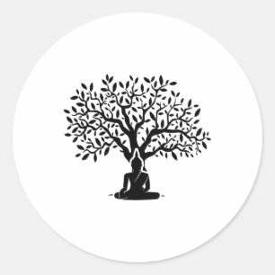 Adesivo Árvore Bodhi Meditação Yoga Budismo Budista
