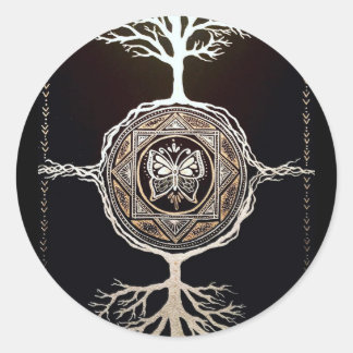 Adesivo Árvore borboleta Mandala