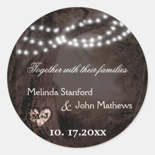 Adesivo Árvore cinzelada do coração com luzes