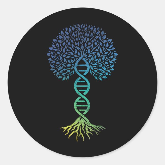 Adesivo Árvore da Vida Dna Science Genetics Earth Day (Frente)