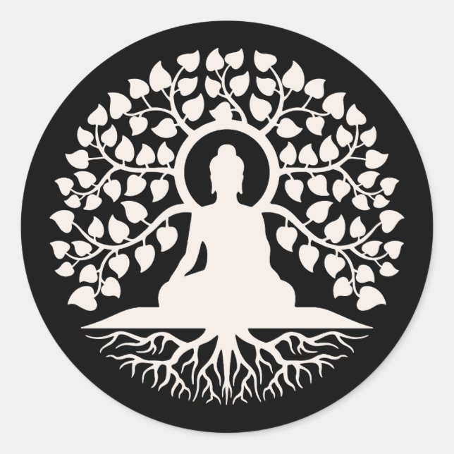 Adesivo Árvore da Vida Espiritual Arte Budista (Frente)