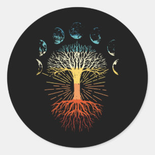 Adesivo Árvore Da Vida Fases Da Lua Retro Espiritual Eu
