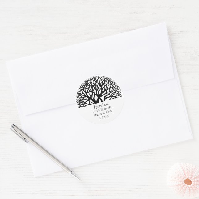 Adesivo Árvore da Vida Nome e endereço (Envelope)