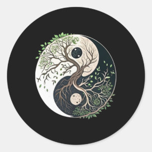 Adesivo Árvore Da Vida Yin Yang Yoga Nature Lance Arte