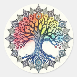 Adesivo Árvore de Aquarela Vida