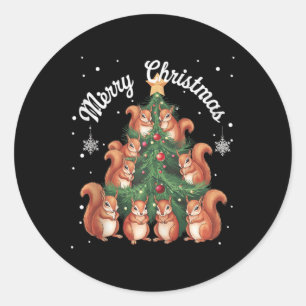 Adesivo Árvore de Árvore de Esquilo do Quirrel Xmas até