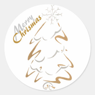 Adesivo Árvore de Chrismas do ouro & da prata