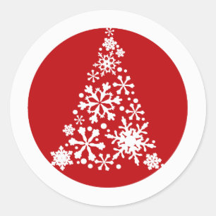 Adesivo Árvore de Christimas do floco de neve