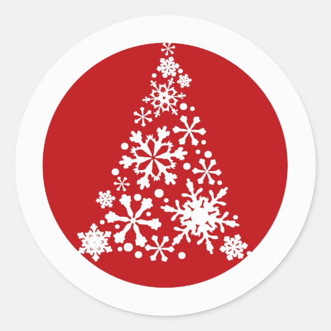 Adesivo Árvore de Christimas em Floco de Neve (Frente)
