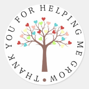 Adesivo Árvore De Corações Bons Obrigado Por Me Ajudar A C