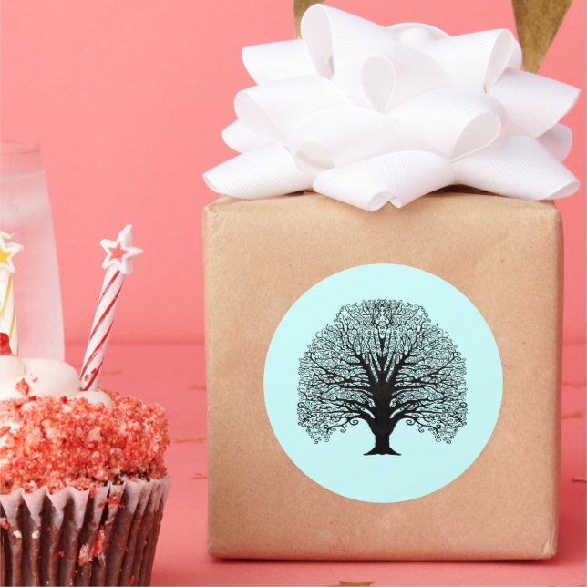 Adesivo Árvore de espiral preta (Festa)