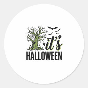 Adesivo Árvore de Halloween É Halloween Vintage Assustador